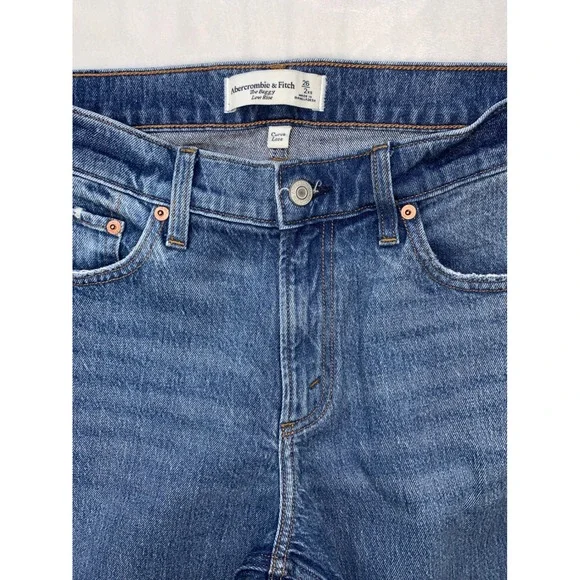 Abercrombie & Fitch Jeans Womens 26 Low Rise Baggy Straight Leg Denim Casual - Picture 6 of 11
